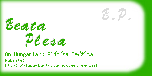 beata plesa business card